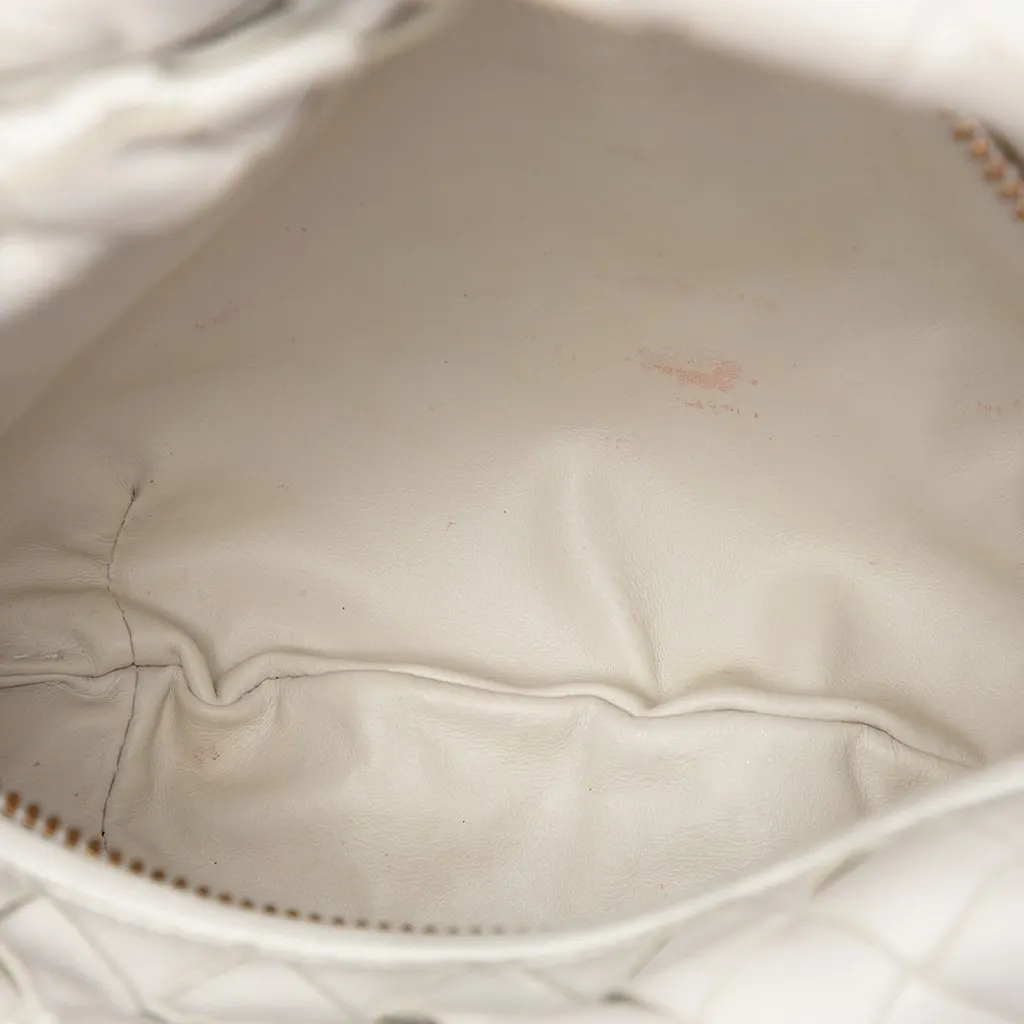 Bottega Veneta Mini Nappa Intrecciato Jodie White Leather Very good - Model View