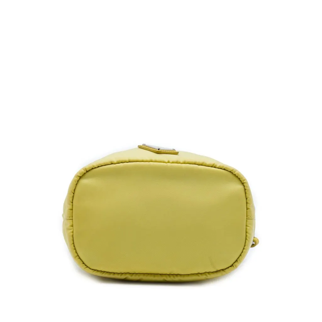 Prada Tessuto Drawstring Pouch Yellow Polyamide Very good - Inside View