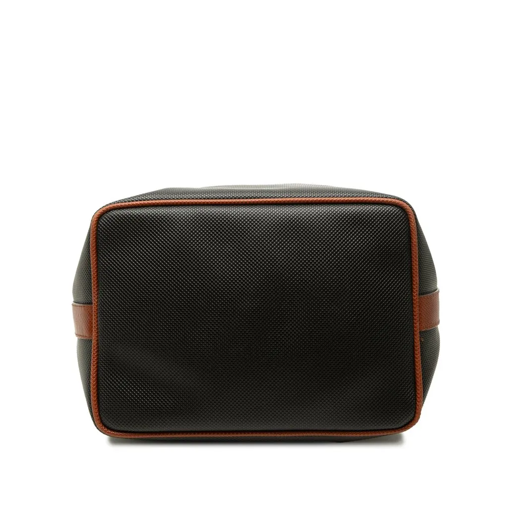 Bottega Veneta Textured Calfskin Marco Polo Bucket Bag Black Leather Good - Inside View