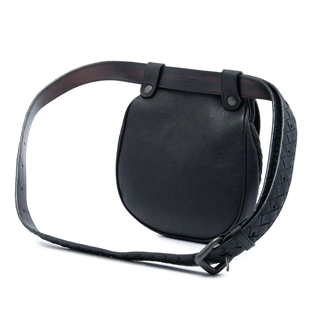 Bottega Veneta Nappa Intrecciato Belt Bag Black Leather Very good - Back View