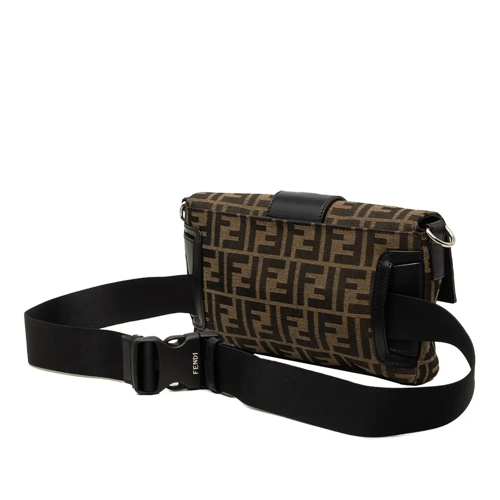 Fendi Zucca Canvas Convertible Baguette Satchel Brown Very good - Back View