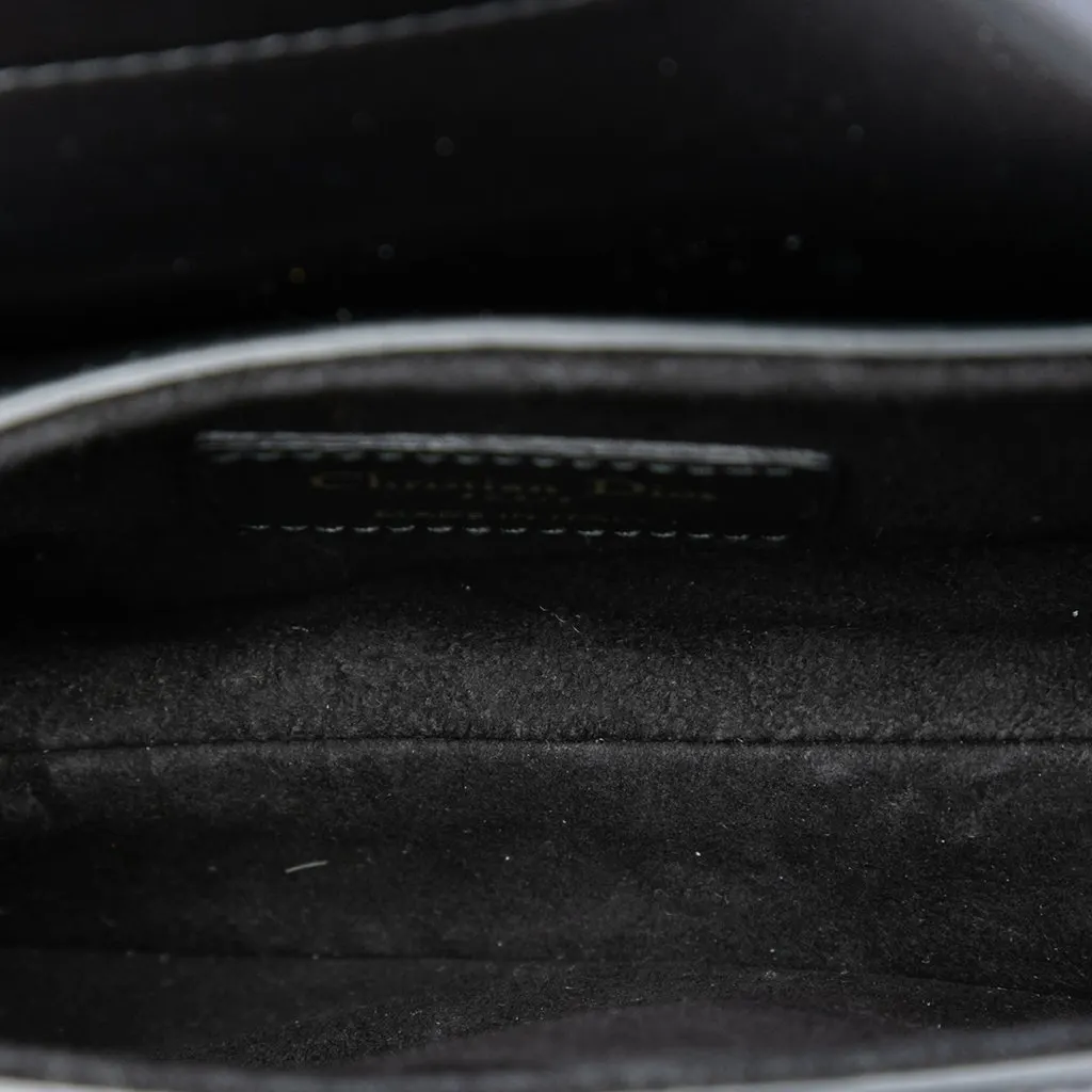 Dior Mini Smooth Calfskin Saddle Bag Black Leather Very good - Model View