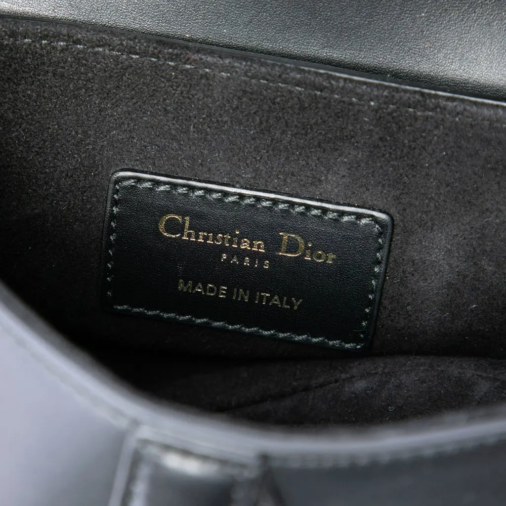 Dior Mini Smooth Calfskin Saddle Bag Black Leather Very good - Box View