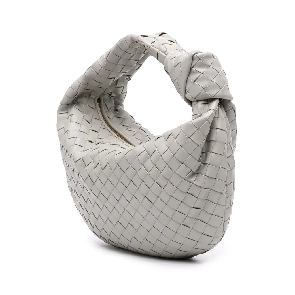 Bottega Veneta Teen Nappa Intrecciato Jodie Grey Leather Good - Back View