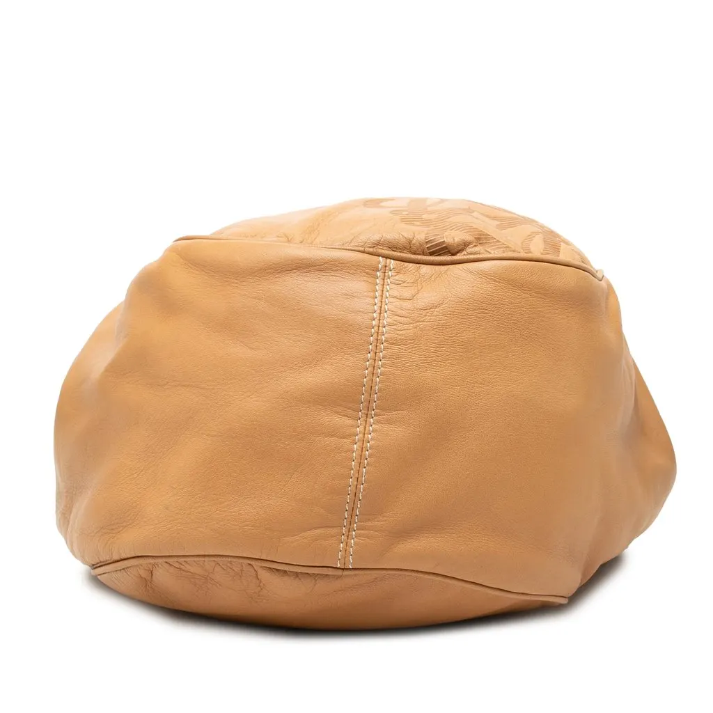 LOEWE Nappa Anagram Shoulder Bag Brown Leather Very good - Inside View
