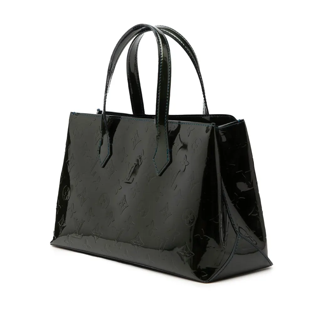 Louis Vuitton Monogram Vernis Wilshire PM Blue Leather Very good - Back View