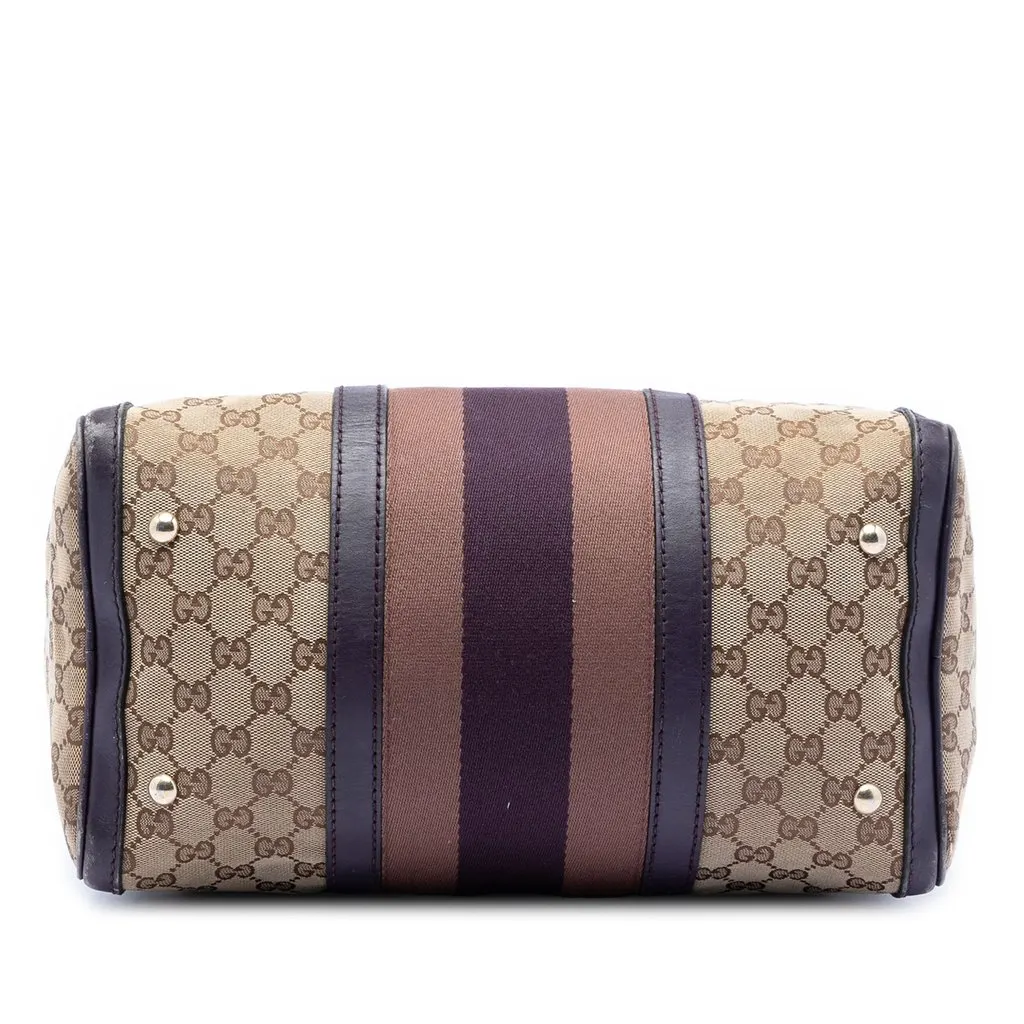 Gucci Medium GG Canvas Web Joy Boston Bag Beige Very good - Inside View
