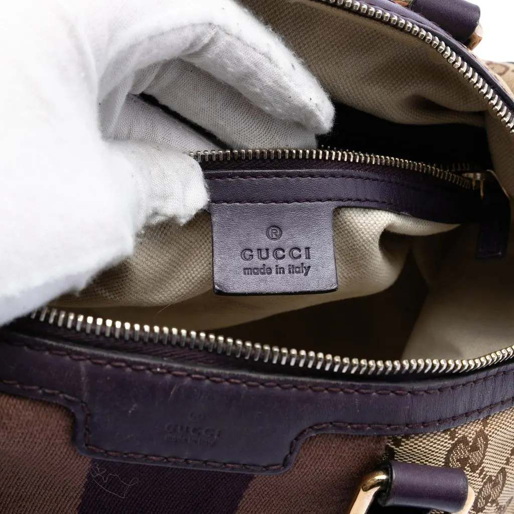 Gucci Medium GG Canvas Web Joy Boston Bag Beige Very good - Box View