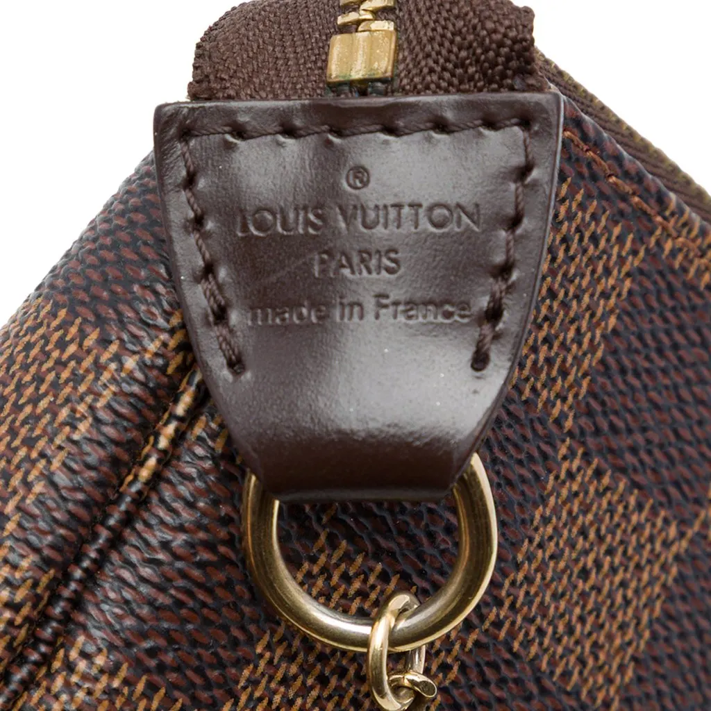 Louis Vuitton Damier Ebene Mini Pochette Accessoires Brown Canvas Very good - Box View