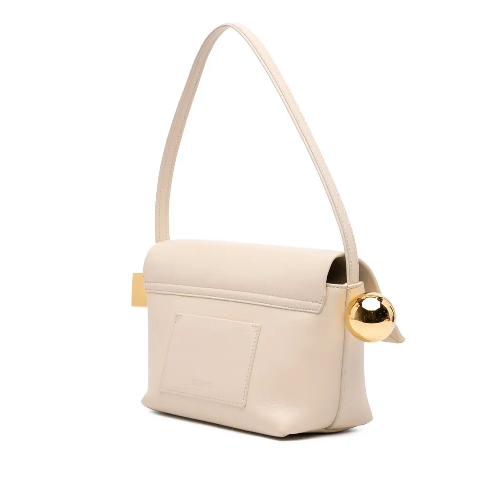 Jacquemus Nappa Le Rond Carre Shoulder Bag White Leather Very good - Back View