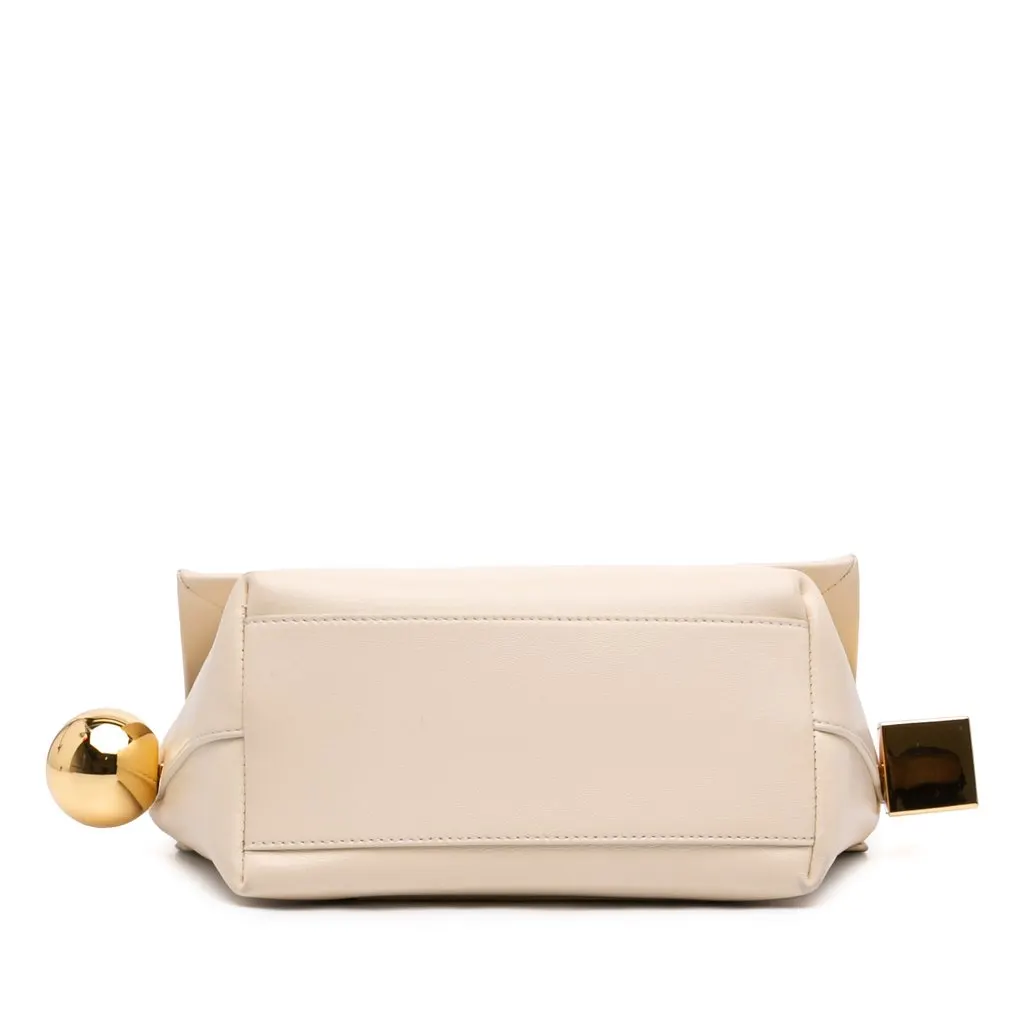 Jacquemus Nappa Le Rond Carre Shoulder Bag White Leather Very good - Inside View