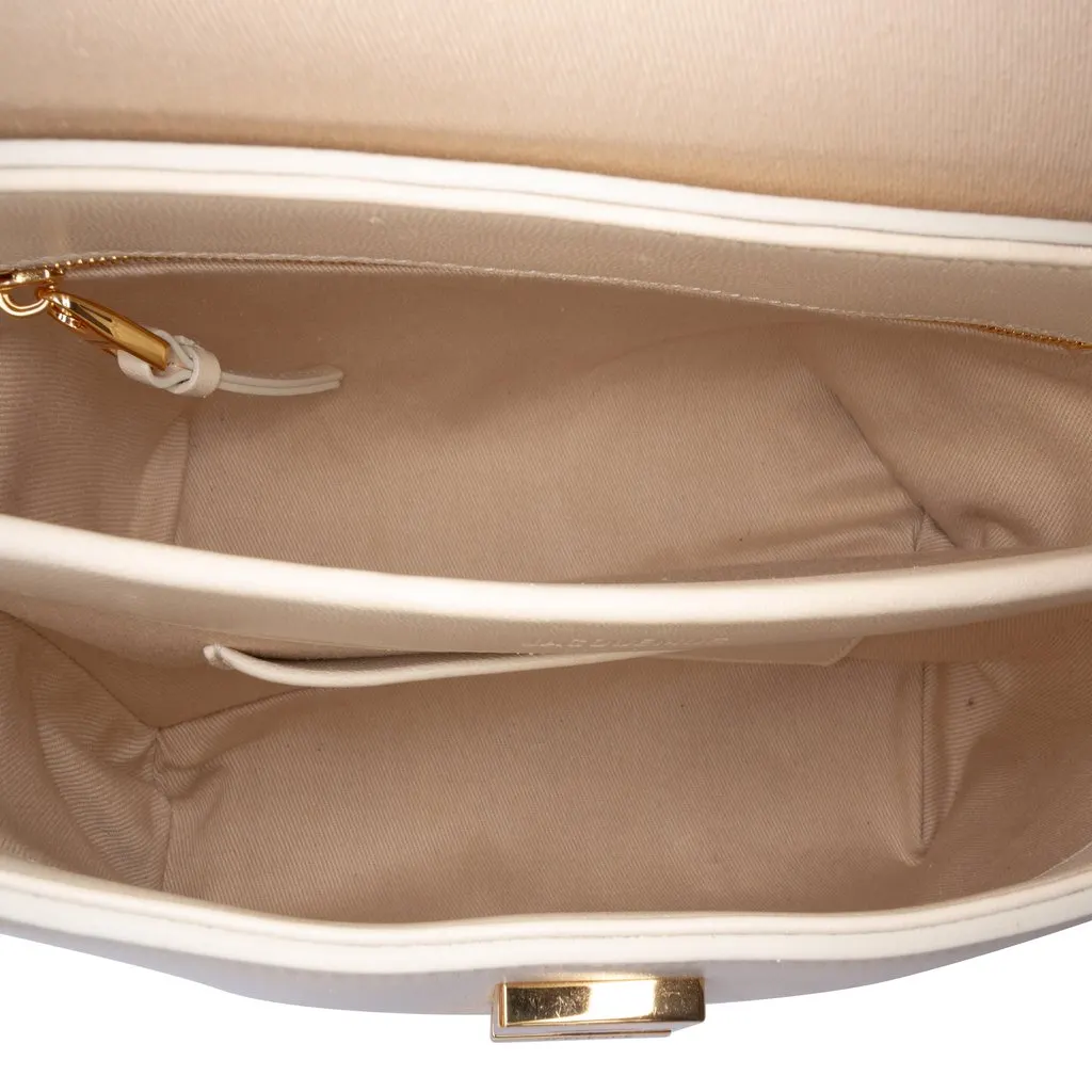 Jacquemus Nappa Le Rond Carre Shoulder Bag White Leather Very good - Model View