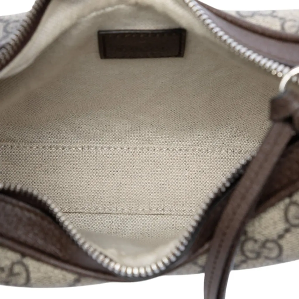 Gucci Small GG Supreme Web Attache Crossbody Beige Very good - Model View