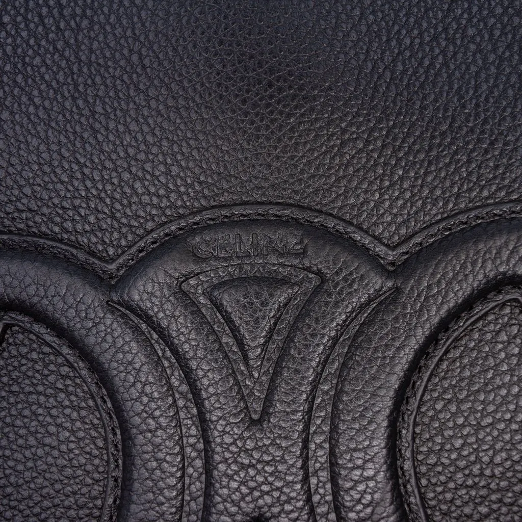 Celine Small Calfskin Cuir Triomphe Bucket Bag Black Leather Very good - Box View