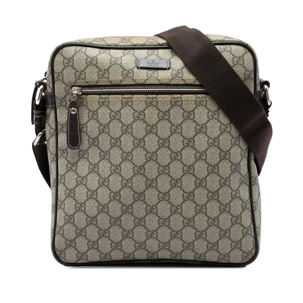 Gucci GG Supreme Crossbody Beige Canvas Very good - Front View