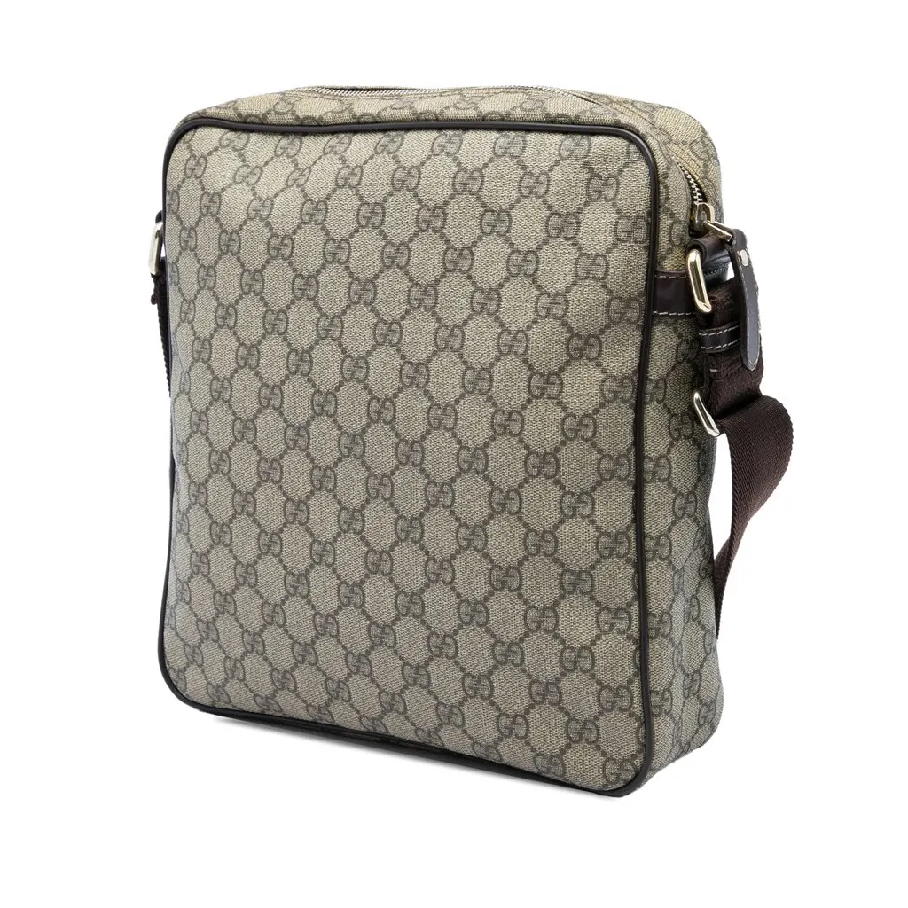 Gucci GG Supreme Crossbody Beige Canvas Very good - Back View