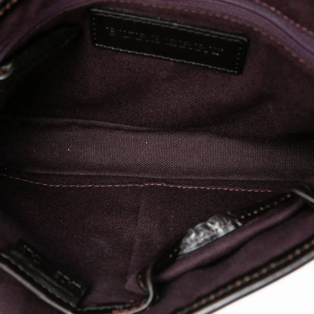 Burberry Haymarket Check Coated Canvas Brickfield Satchel Beige Very good - Model View