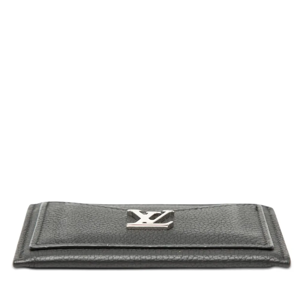 Louis Vuitton Calfskin Lockme Card Holder Black Leather Very good - Inside View