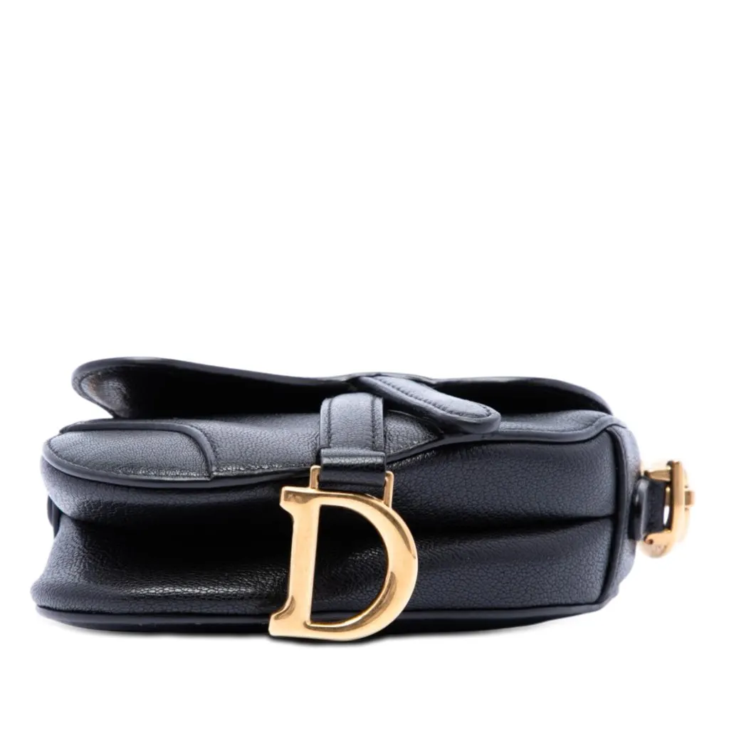 Dior Micro Goatskin Saddle Black Leather Very good - Inside View