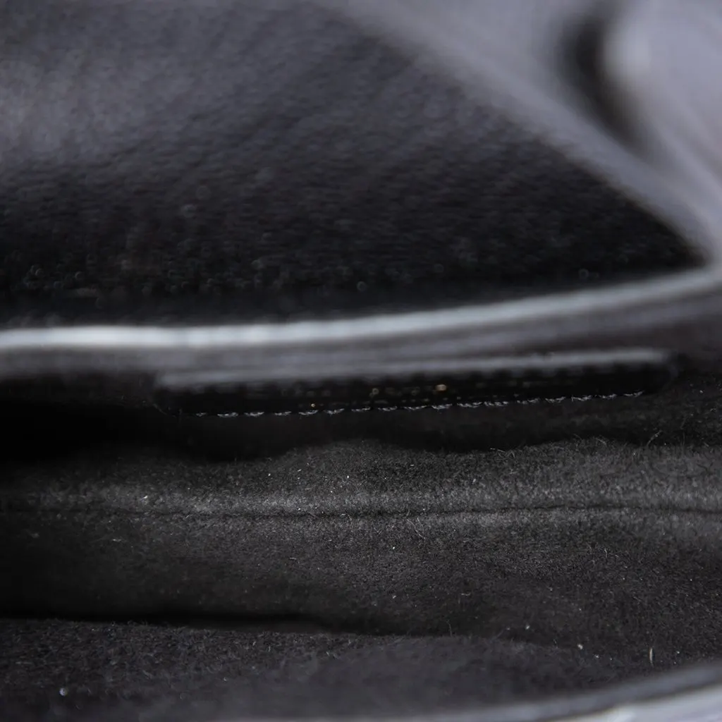 Dior Micro Goatskin Saddle Black Leather Very good - Model View