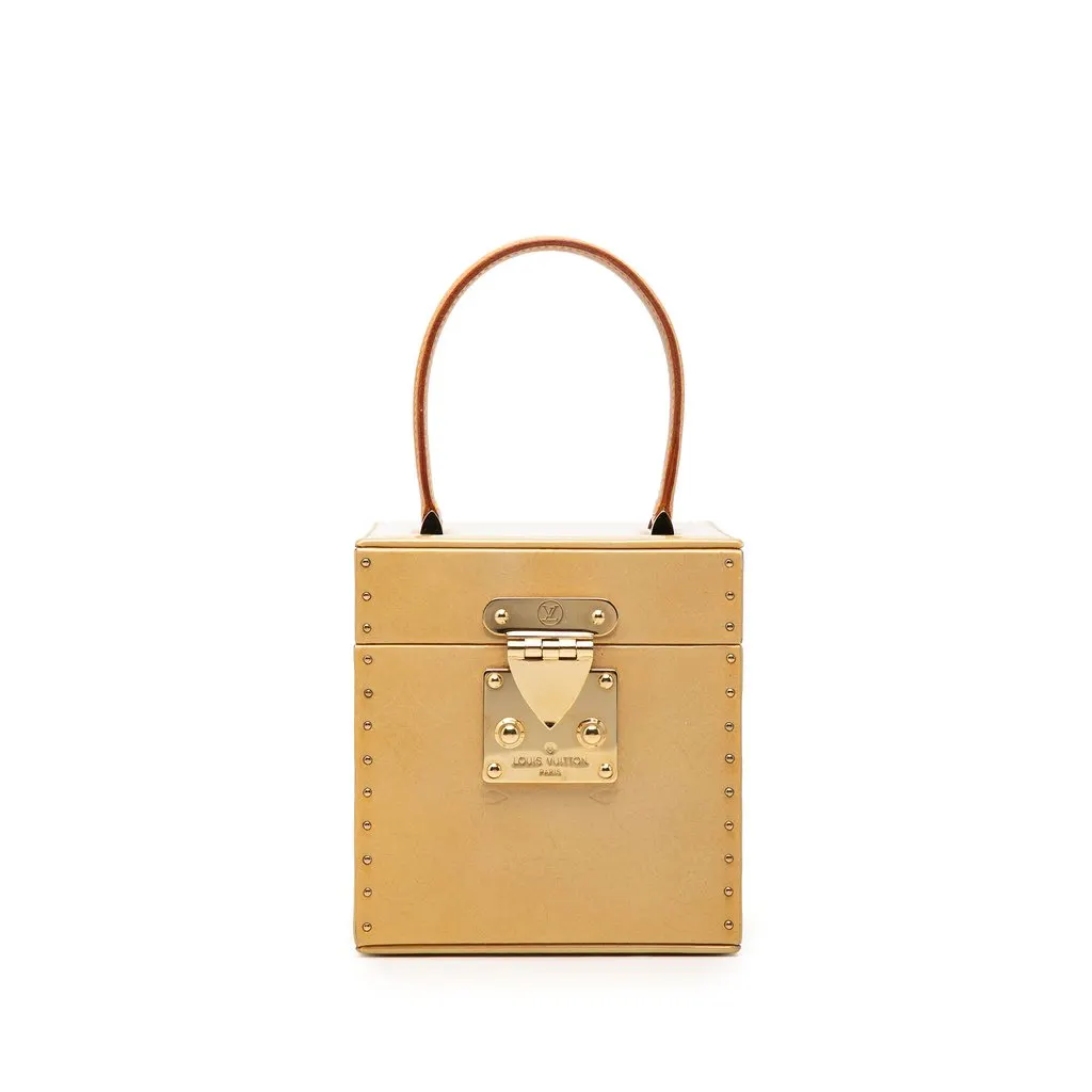 Louis Vuitton Monogram Vernis Bleecker Box Vanity Bag Beige Leather Very good - Front View