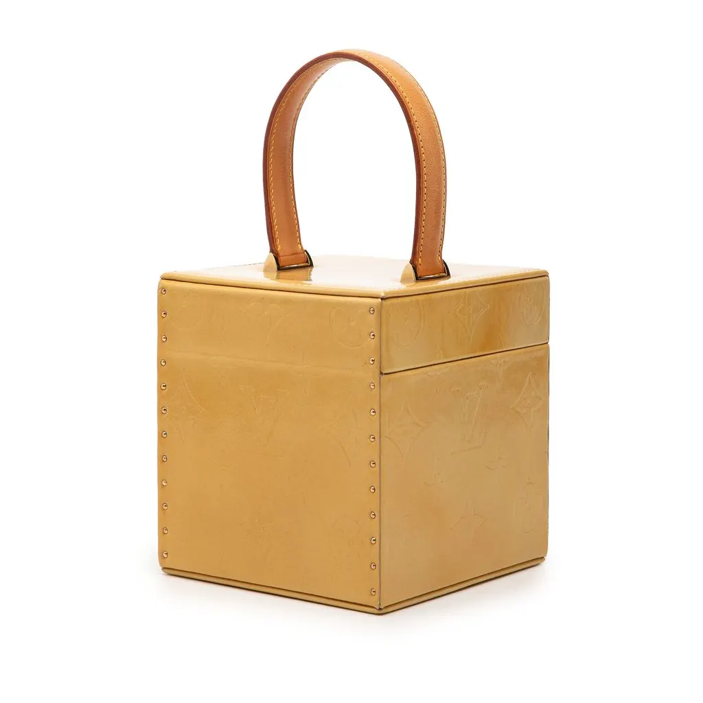 Louis Vuitton Monogram Vernis Bleecker Box Vanity Bag Beige Leather Very good - Back View