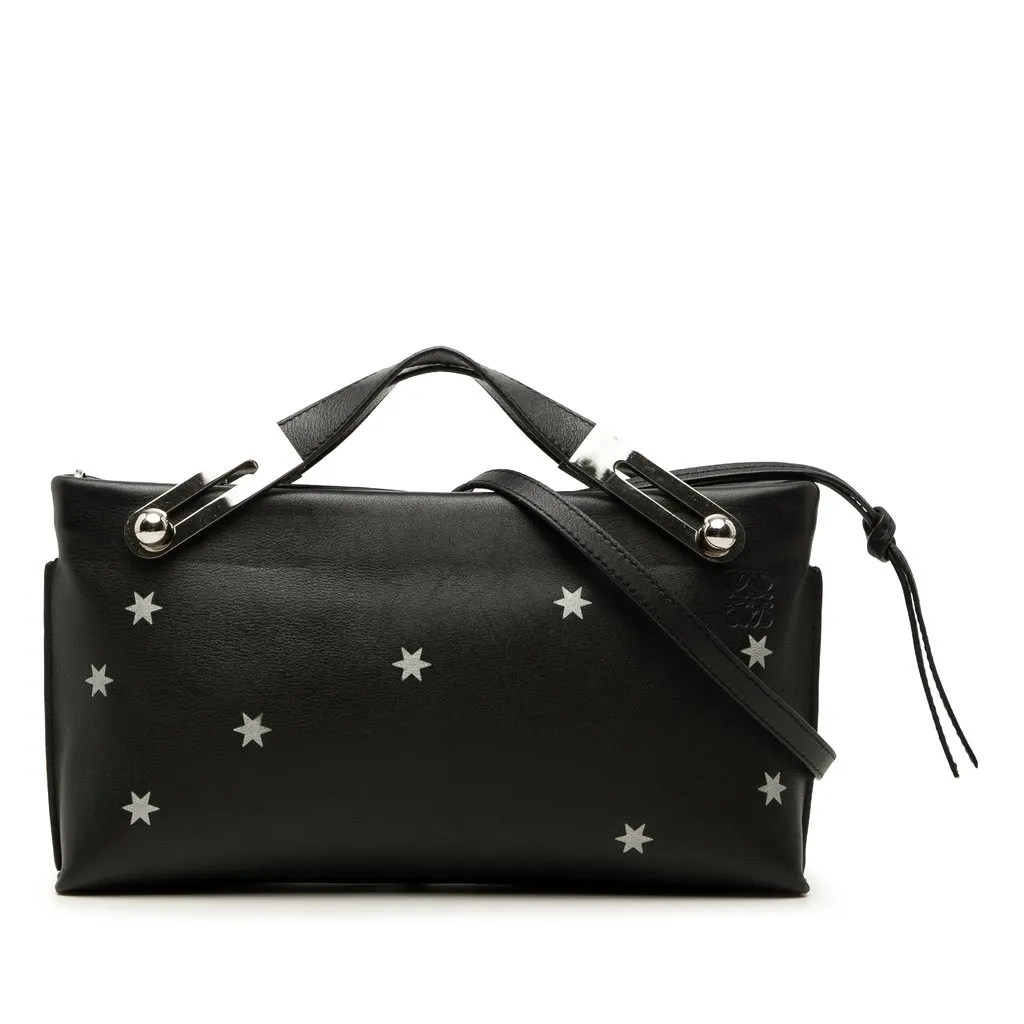 LOEWE Small Leather Stars Missy Satchel Black Leather Very good - Front View