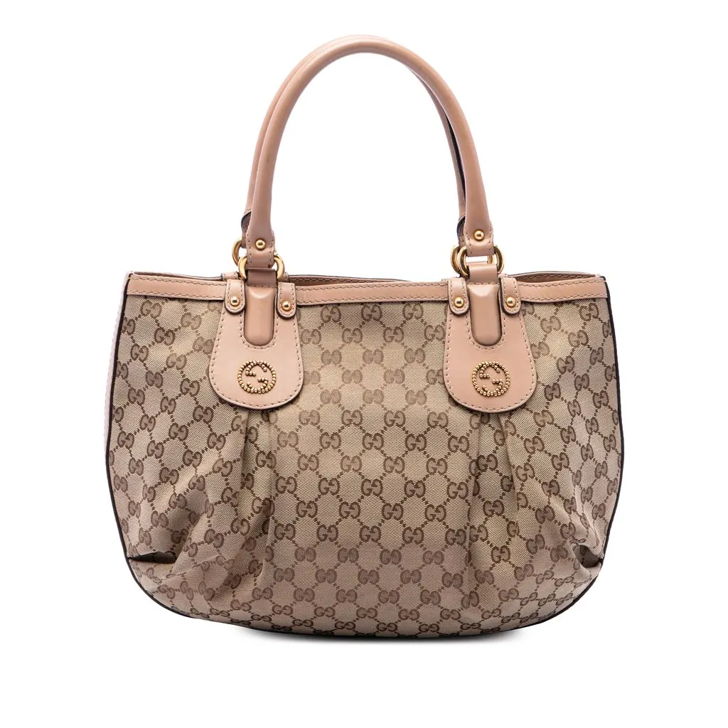 Gucci GG Canvas Scarlett Tote Beige Very good - Front View