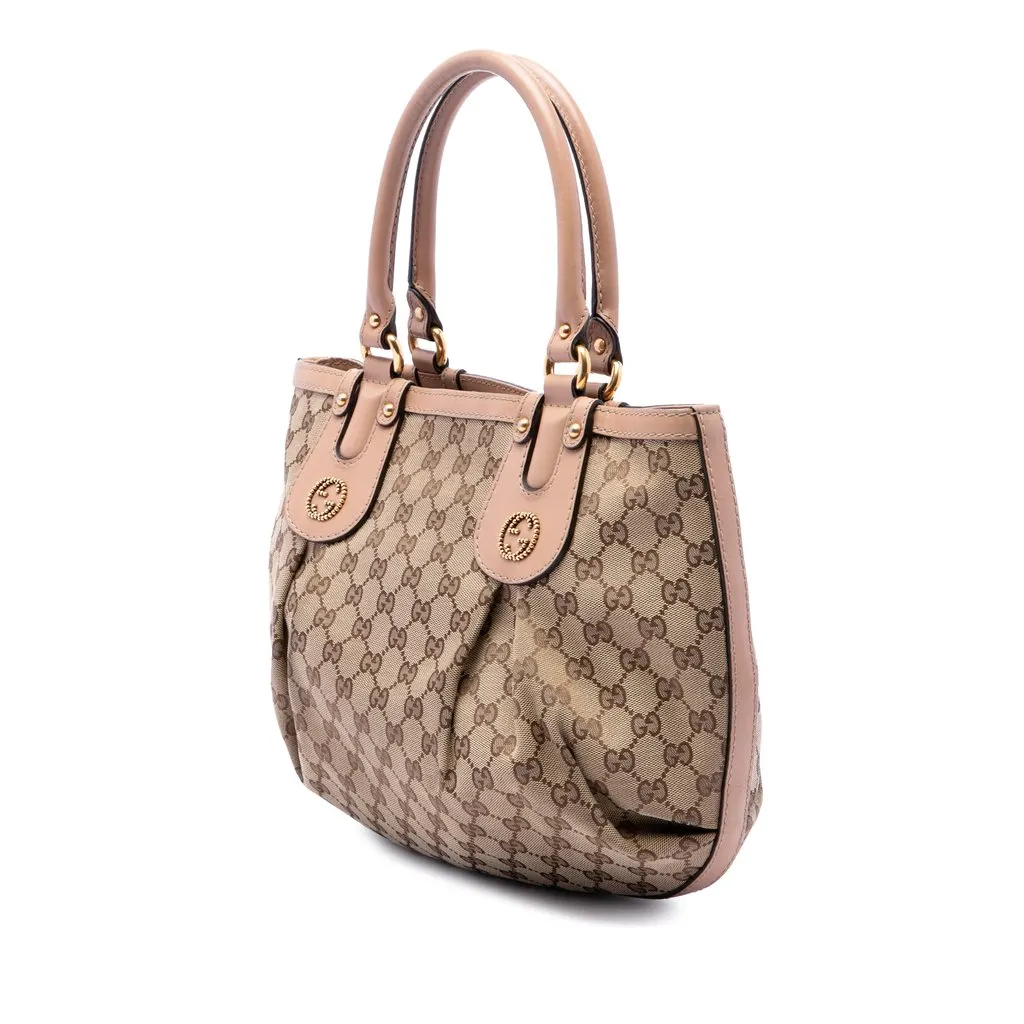Gucci GG Canvas Scarlett Tote Beige Very good - Back View