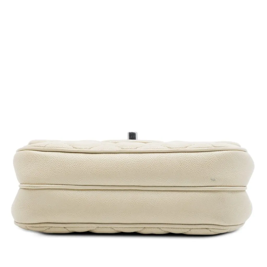 Chanel Small Quilted Caviar Urban Companion Flap White Leather Very good - Inside View