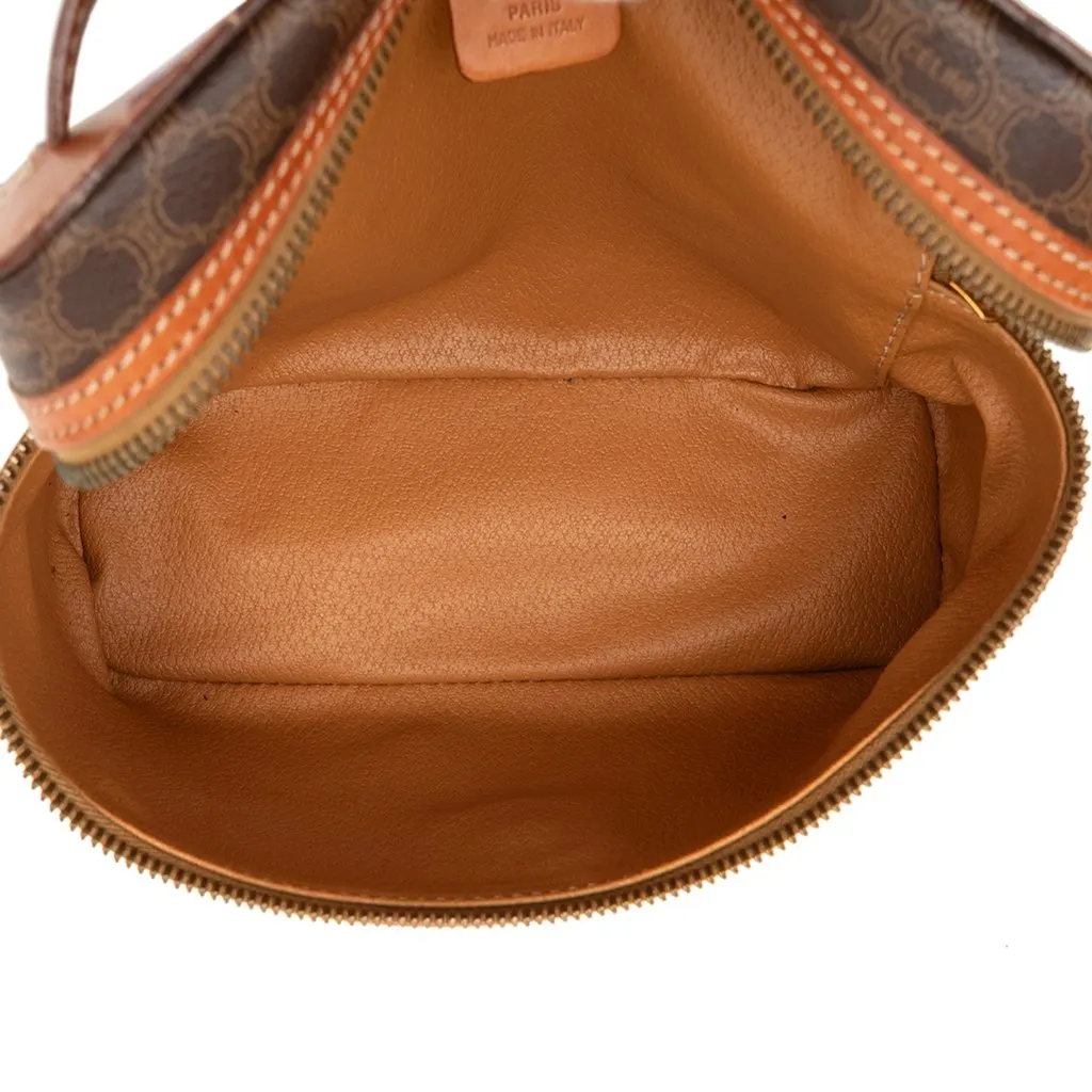 Celine Macadam Coated Canvas Vanity Bag Brown Very good - Model View