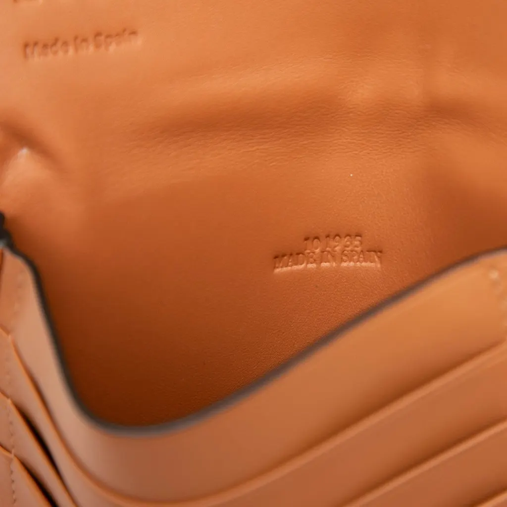 LOEWE Mini Soft Calfskin Heel Pouch Brown Leather Very good - Box View