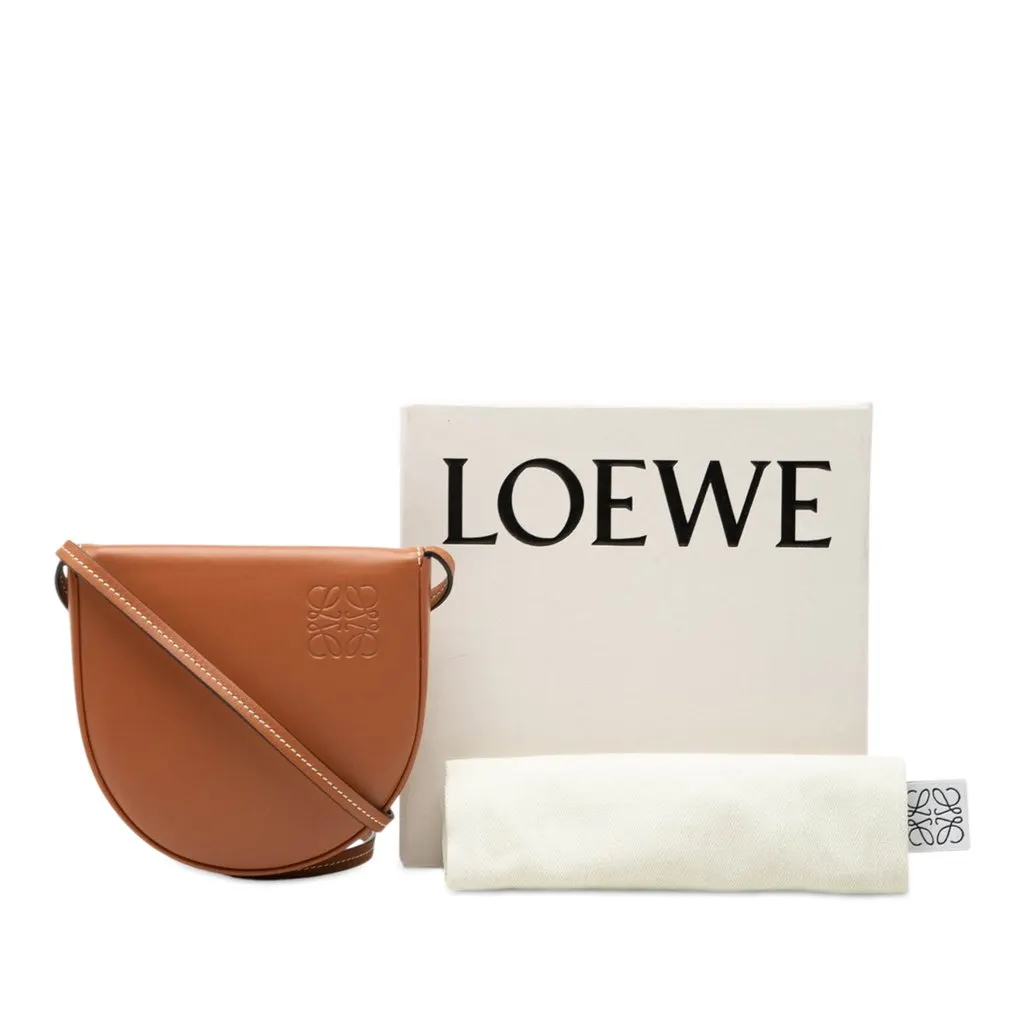 LOEWE Mini Soft Calfskin Heel Pouch Brown | Libas Collective