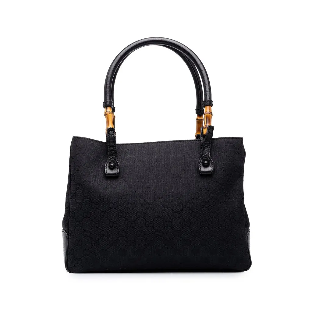 Gucci GG Canvas Bamboo Tote