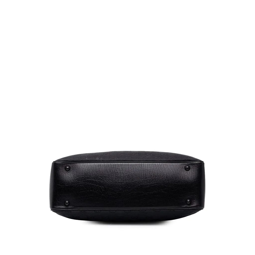 Gucci GG Canvas Bamboo Tote Black Canvas Good - Inside View