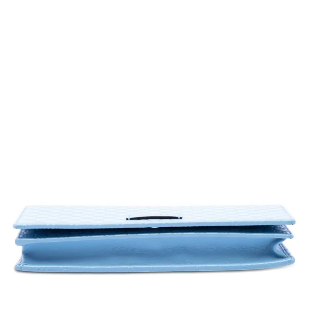 Gucci Microguccissima Wallet on Strap Blue Leather Very good - Inside View