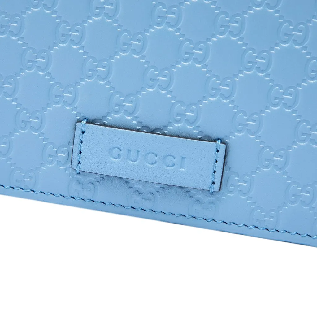 Gucci Microguccissima Wallet on Strap Blue Leather Very good - Box View