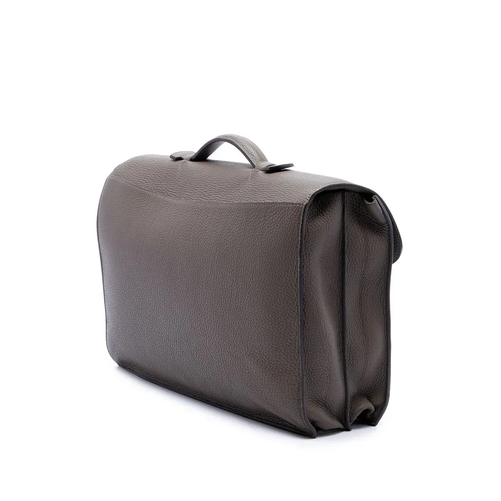 Hermès Togo Sac A Depeches 38 Brown Leather Very good - Back View