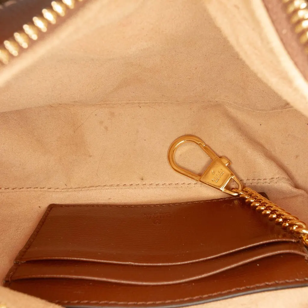 Gucci Mini GG Supreme Half Moon Bag Beige Very good - Model View