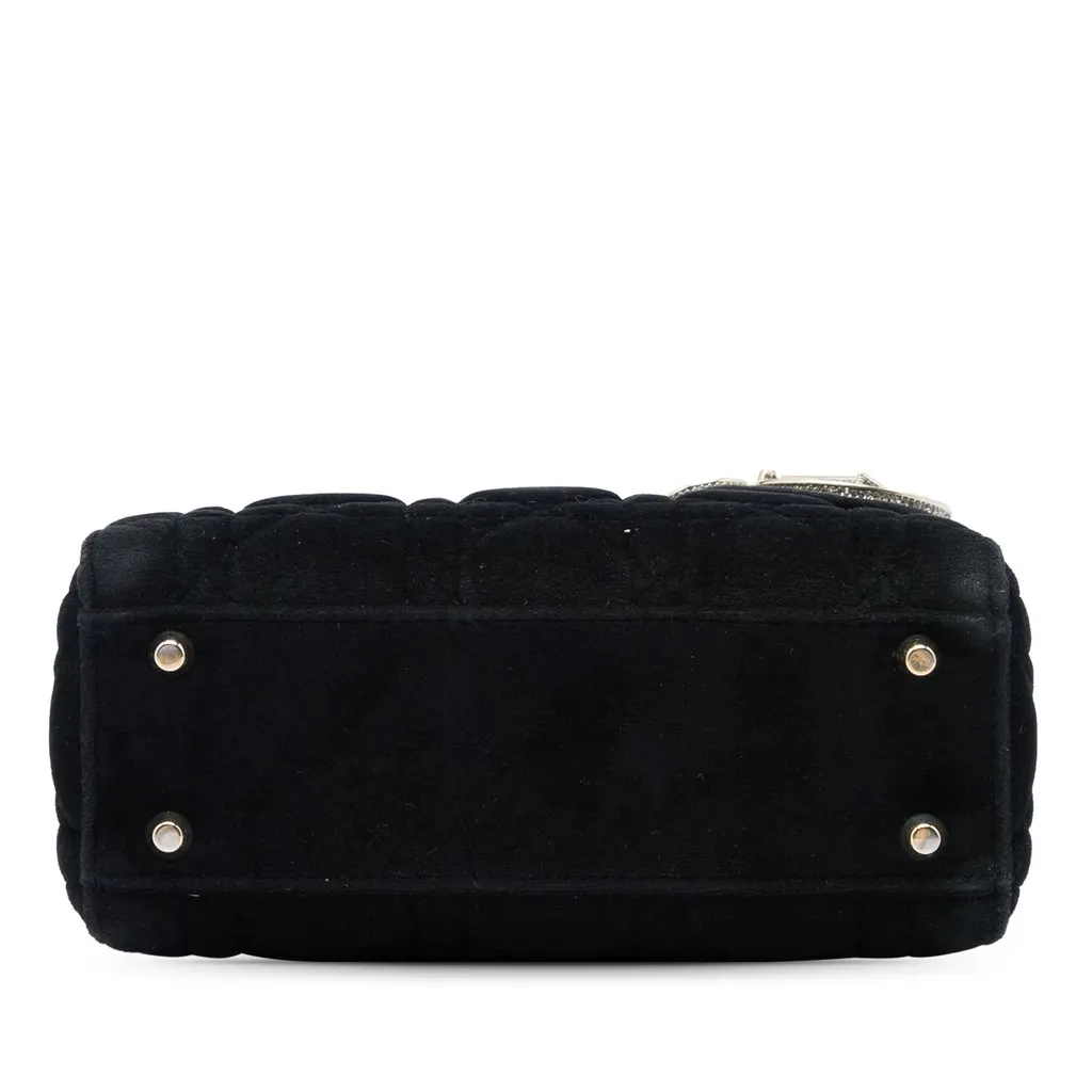 Dior Mini Velvet Cannage Lady Dior Black Very good - Inside View