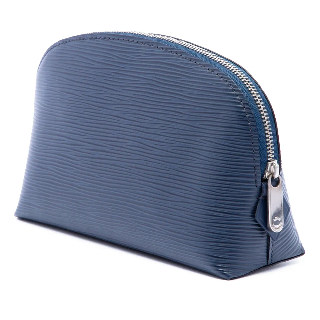 Louis Vuitton Epi Cosmetic Pouch PM Blue Leather Very good - Back View