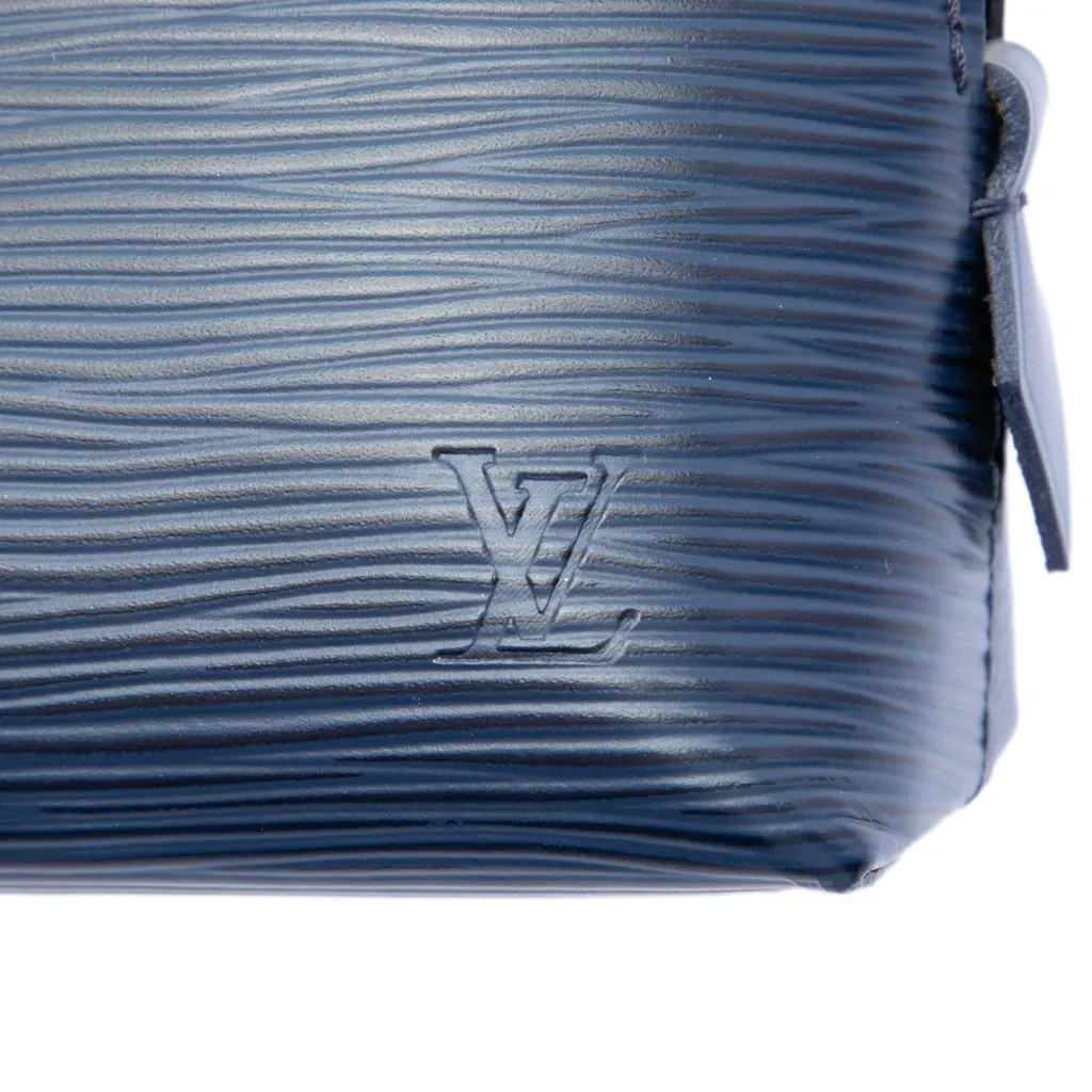 Louis Vuitton Epi Cosmetic Pouch PM Blue Leather Very good - Box View
