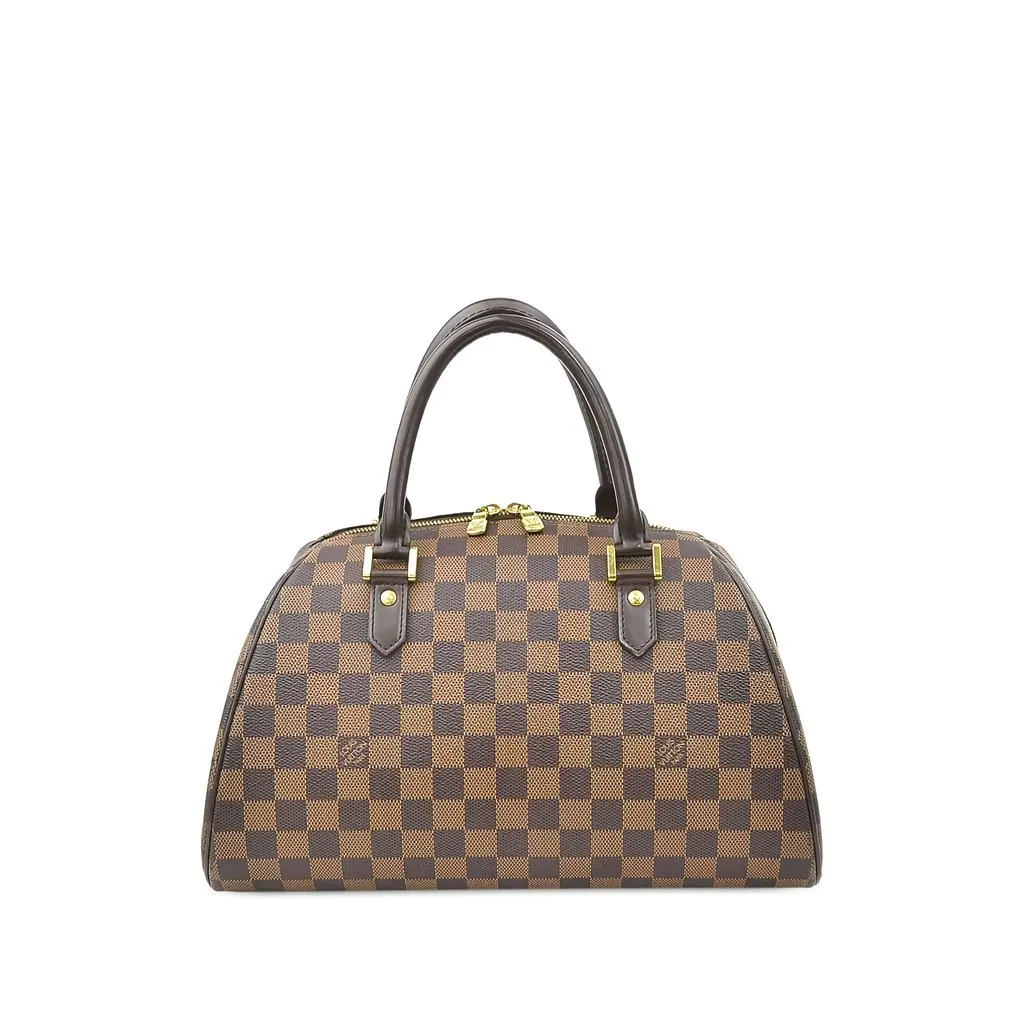 Louis Vuitton Damier Ebene Ribera MM Brown Canvas Good - Front View