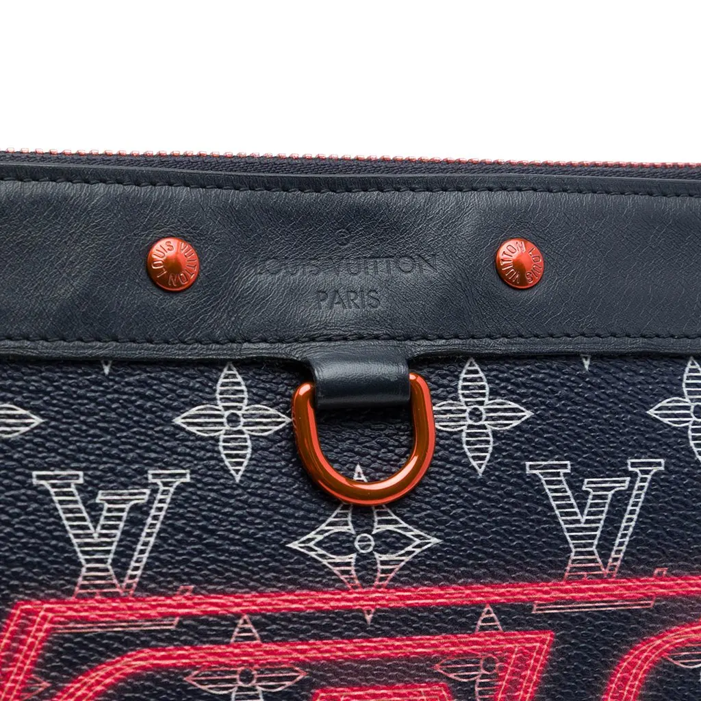 Louis Vuitton Monogram Ink Upside Down Apollo Pochette Blue Very good - Box View