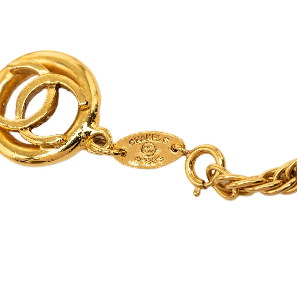 Chanel CC Gold Plated Charm Link Bracelet Gold Metal Very good - Box View