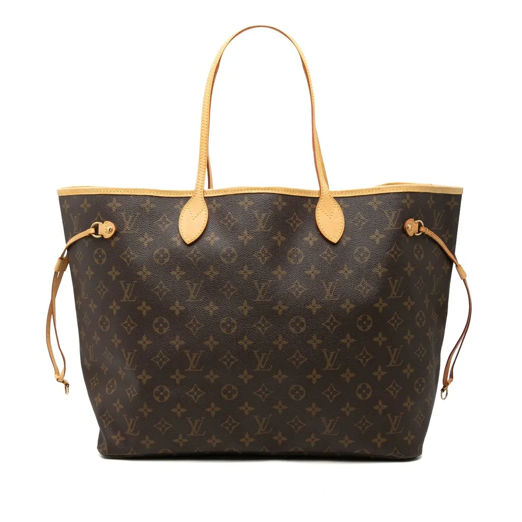 Louis Vuitton Monogram Neverfull GM Brown Good - Front View