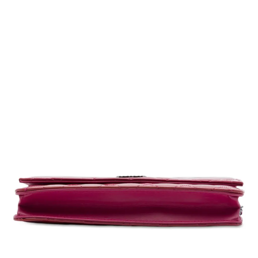 Chanel CC Quilted Patent Brilliant Wallet On Chain Pink Leather Very good - Inside View