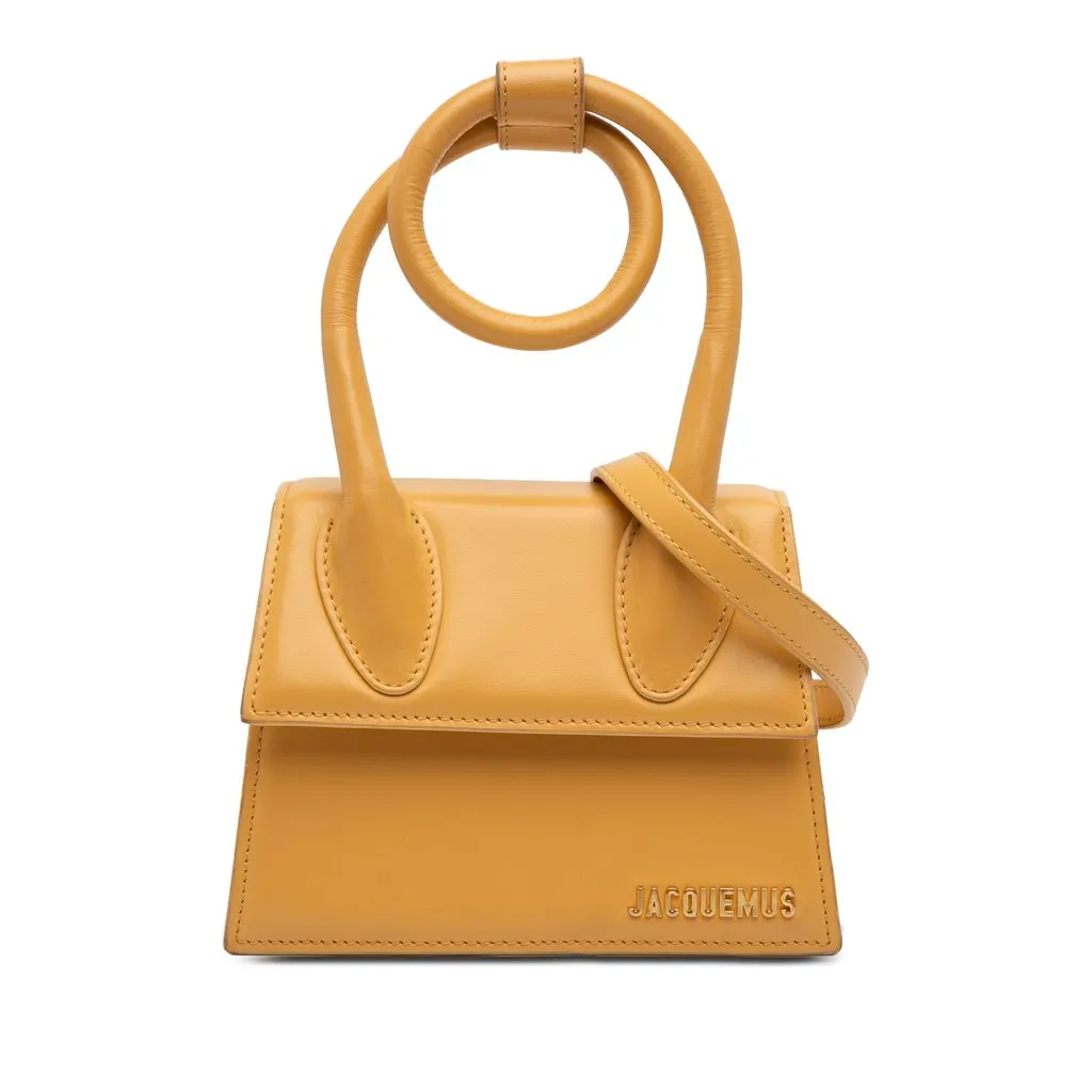 Jacquemus Leather Le Chiquito Noeud Yellow Leather Very good - Front View