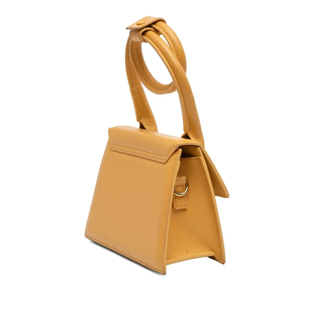 Jacquemus Leather Le Chiquito Noeud Yellow Leather Very good - Back View