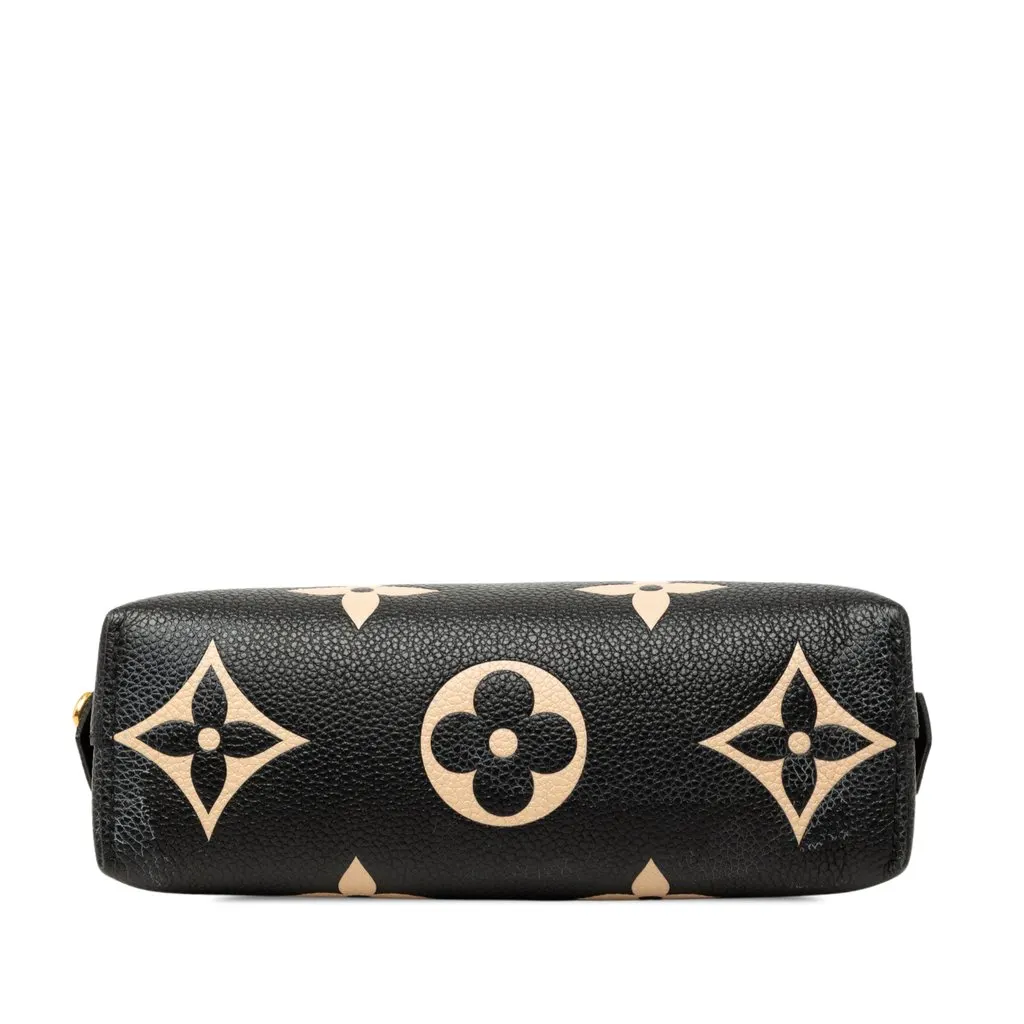 Louis Vuitton Bicolor Monogram Empreinte Cosmetic Pouch PM Black Leather Very good - Inside View